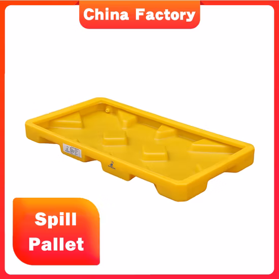 Emergency Oil Spill 2 Drum Workfloor Spill Tray Spill Containment Pallet for Chemical Storage 